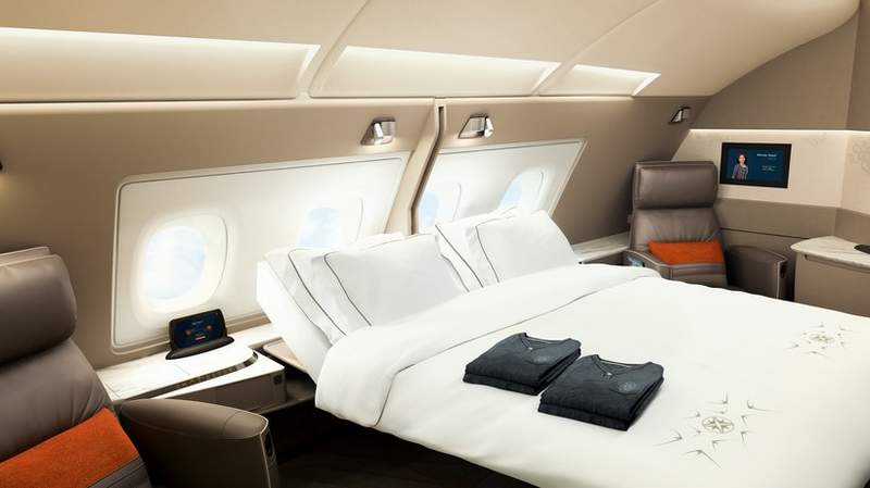 Singapore A380 Suites Double Bed 